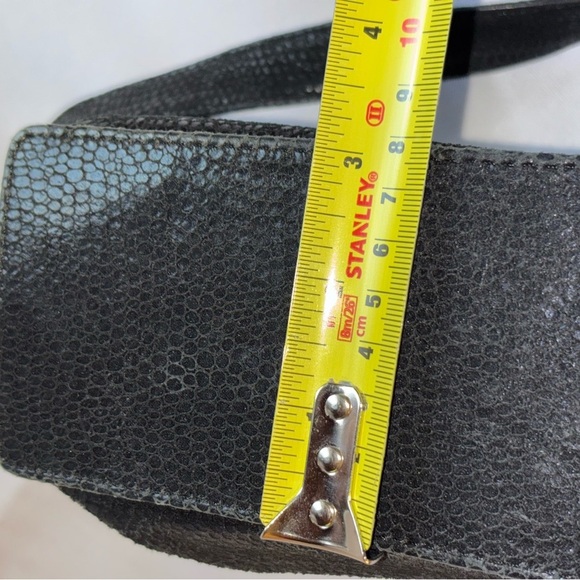 Kenneth Cole Reaction Black Faux Snakeskin Shoulder Bag - Picture 9 of 13